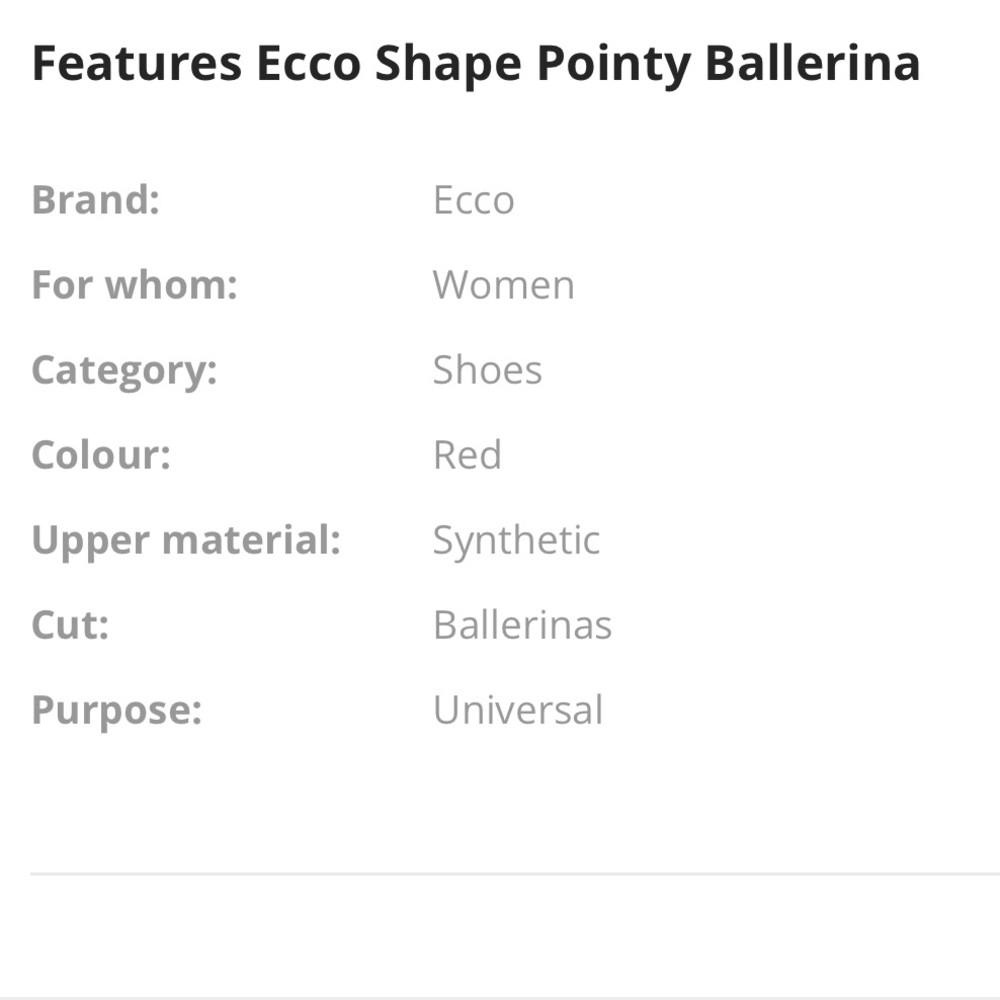 Ecco Shape Pointy Ballerina chili red Flats - Picture 12 of 13